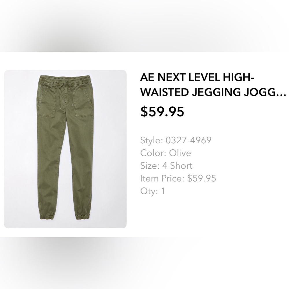 American Eagle Next Level High Waisted Jegging Joggers - Picture 4 of 4